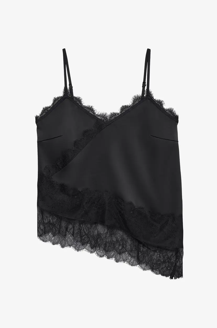 Vero Moda Undertøystopp vmJulia Singlet Lace Assymetric - Svart