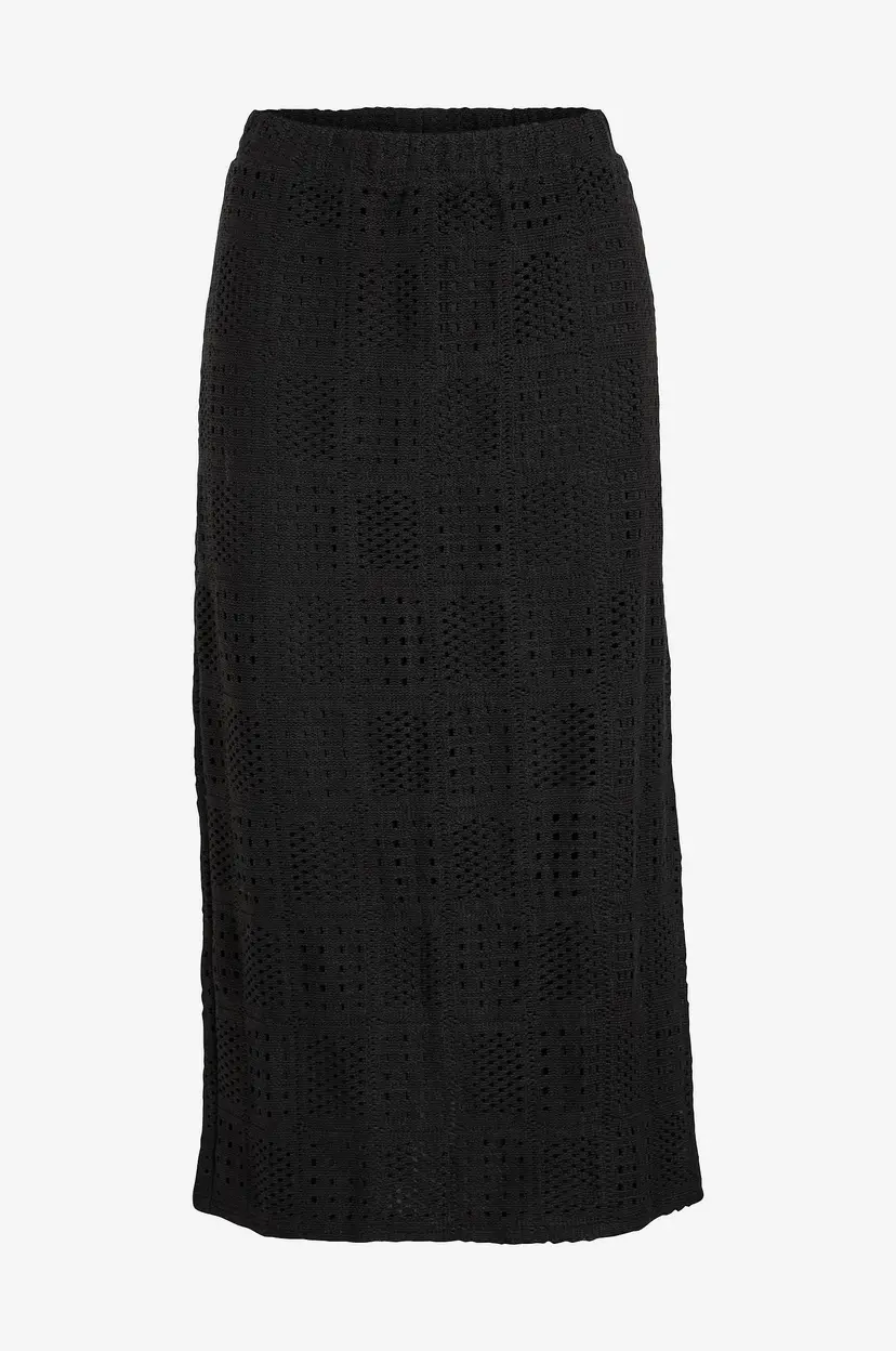 Vila Skjørt viNovira HW Midi Skirt - Svart