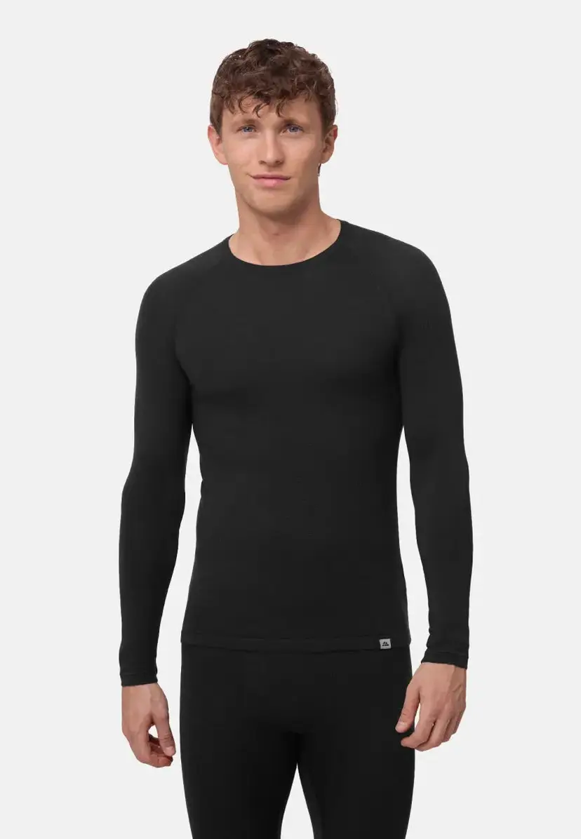 DANISH ENDURANCE MERINOULD SKIUNDERTRØJE TIL MÆND fra DANISH ENDURANCE, Sort, S, Merino baselayer til ski og vandring
