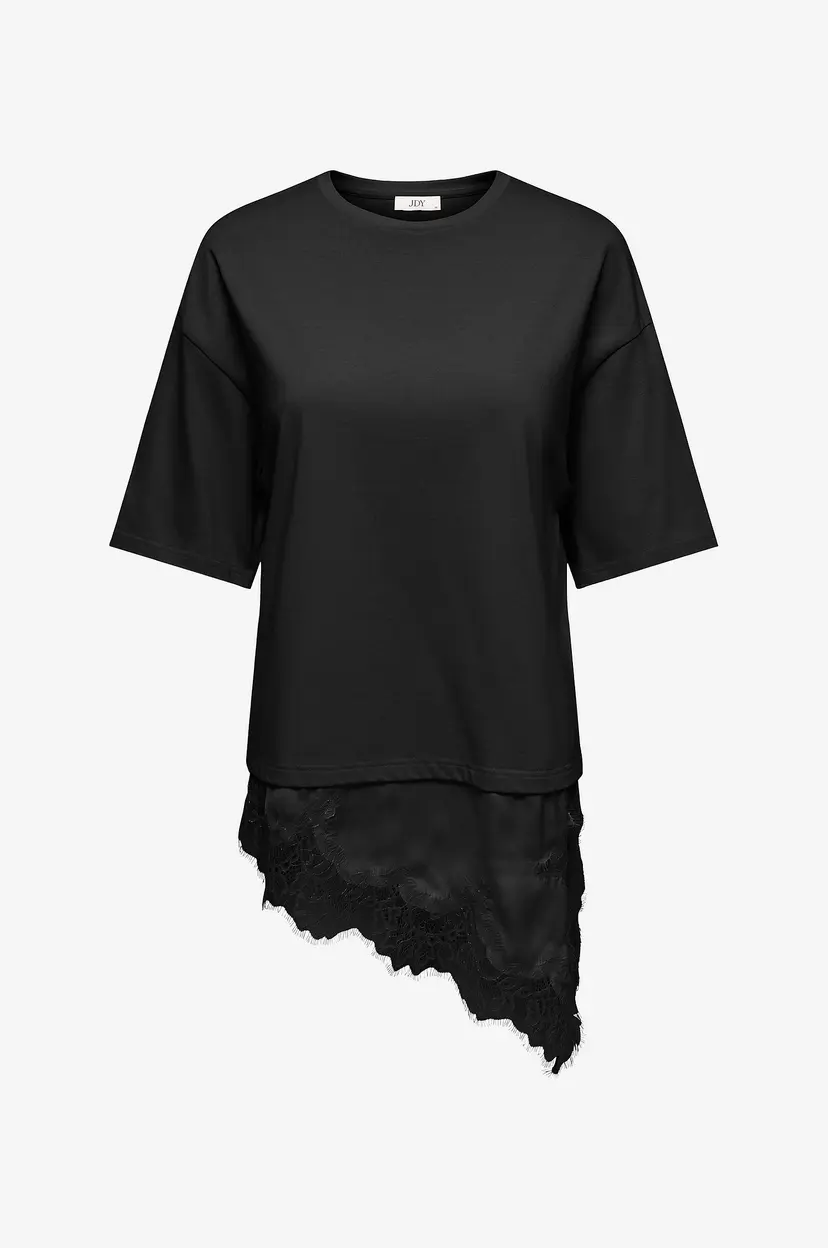 JDY Topp Jdyalma 2/4 Lace Detail T-Shirt Jrs - Svart