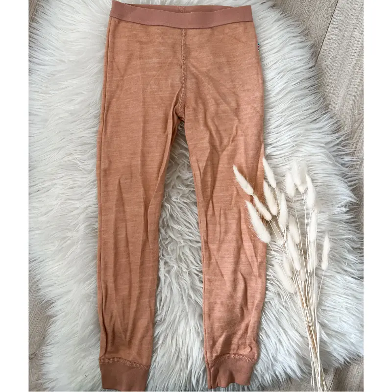 Joha Leggings i ull/bambus "Snow" Peach