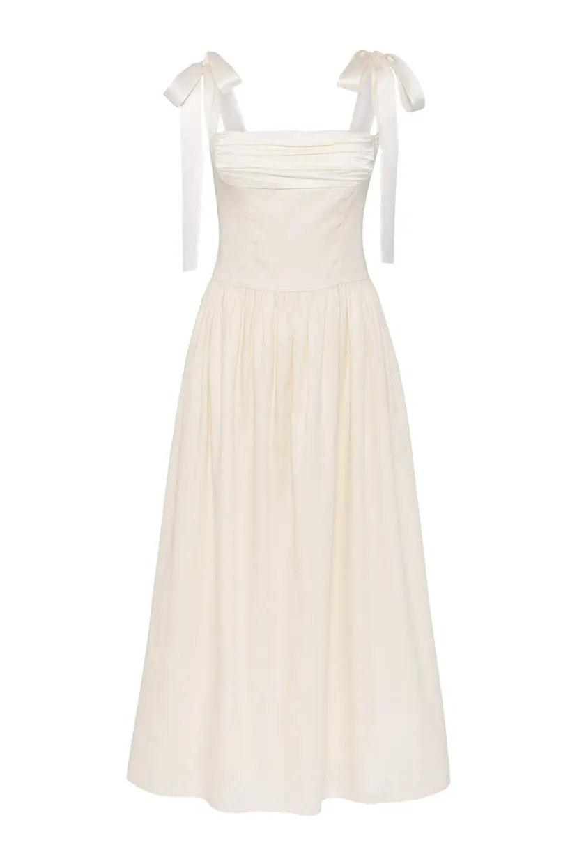 MurlongCres. Elsa Maxi Dress Ivory – Silk Bridal & Occasion Dress, M