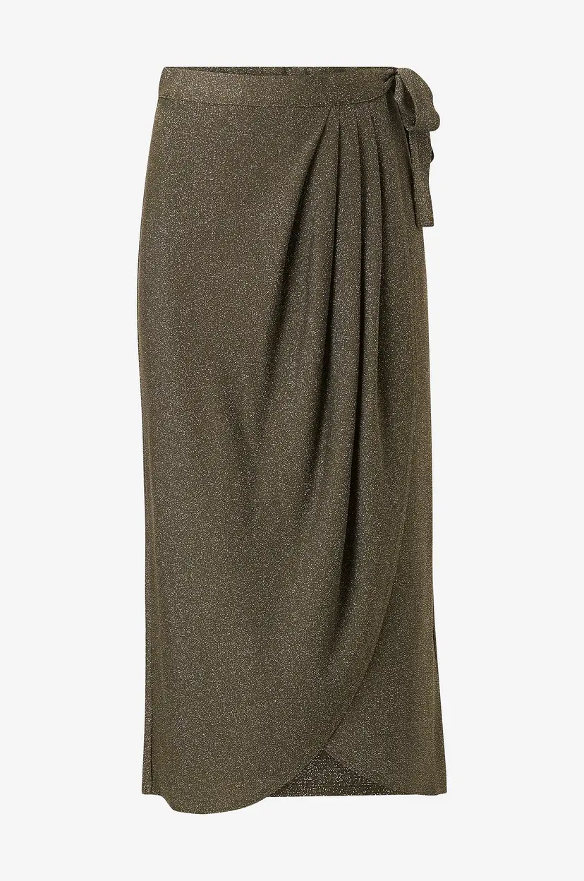 Ida Sjöstedt Omslagsskjørt 206 Chelsie Knit Skirt - Grønn