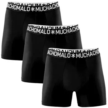 Muchachomalo Muchachomalo 3P Cotton Stretch Basic Boxer Svart bomull Large Herre