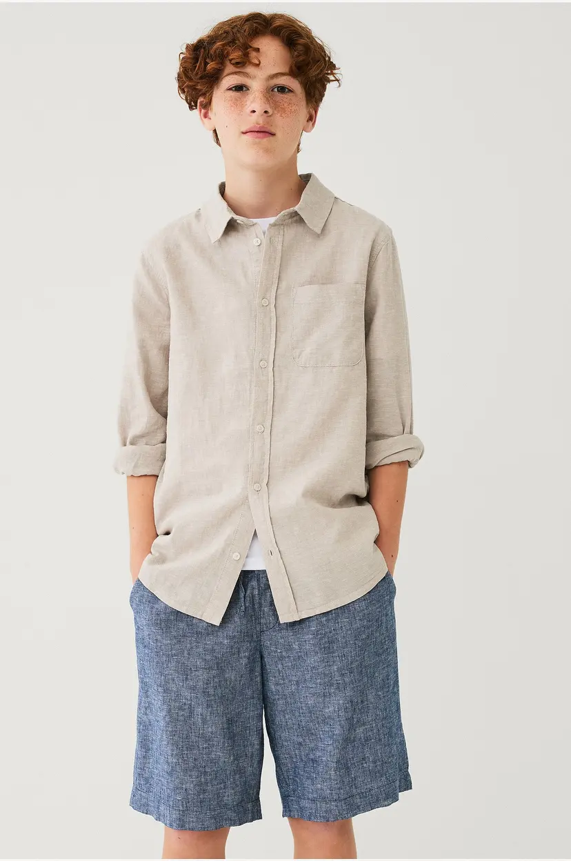 Ellos Collection Shorts i lin - Blå