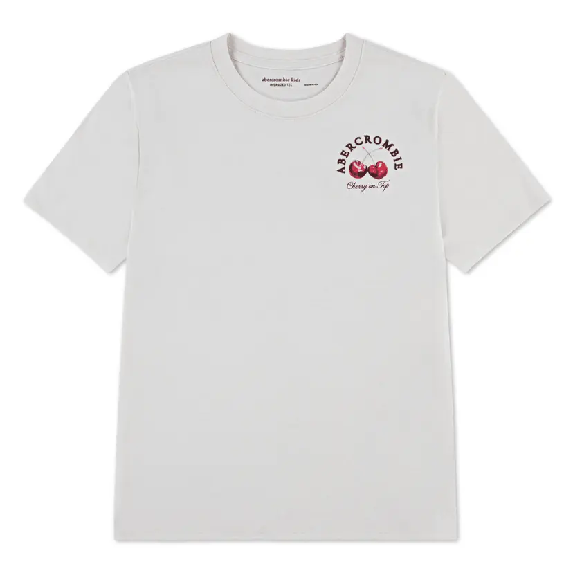 Abercrombie and Fitch Abercrombie and Fitch - T-skjorte Cherry Boxy Jet Stream