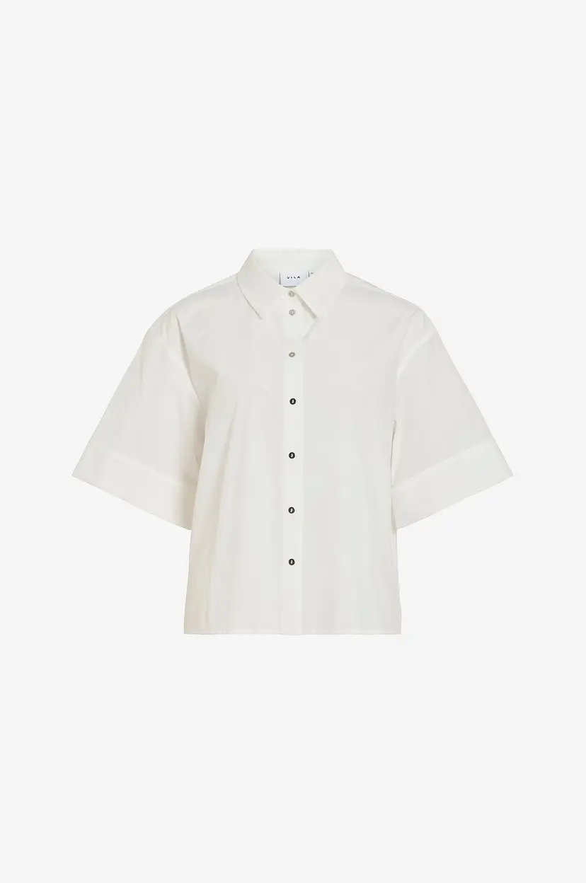 Vila Skjorte Vibelfie 3/4 Shirt/Bfs - Hvit