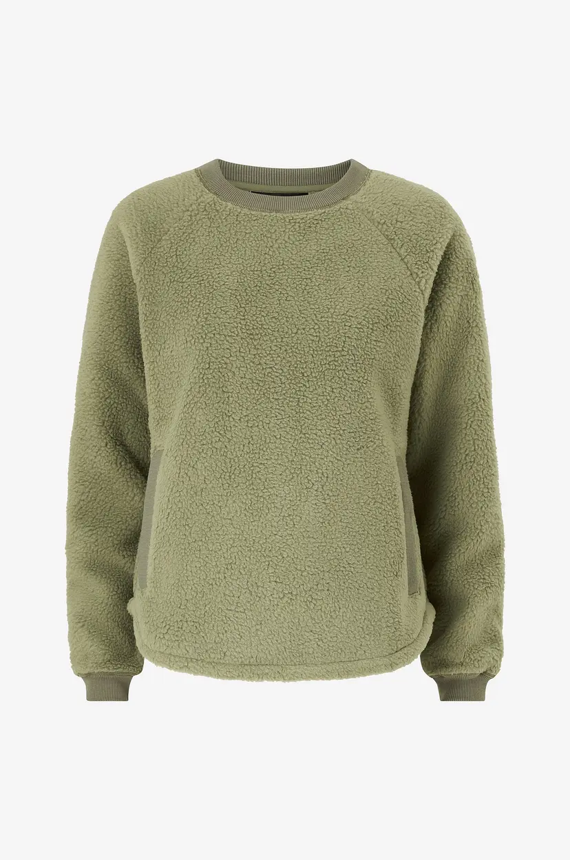 Helly Hansen Fleeceskjorte W Escape Teddy Sweater - Grønn