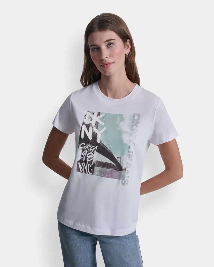 DKNY Jeans DKNY Jeans DJ6T1750 White T-shirt