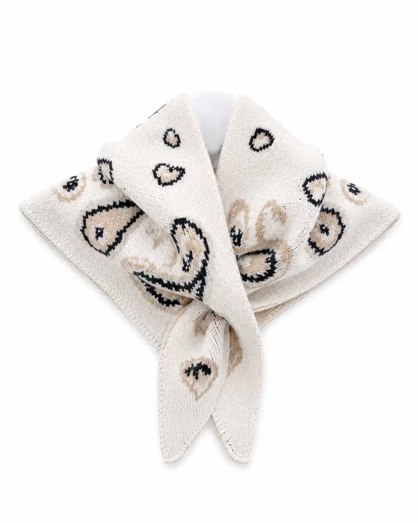From Paris With Love Paisley Scarf Cream