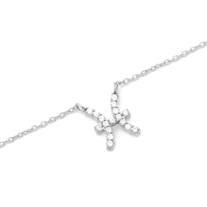 Daniel Wellington Silver Necklace Crystal Zodiac Chain | DW