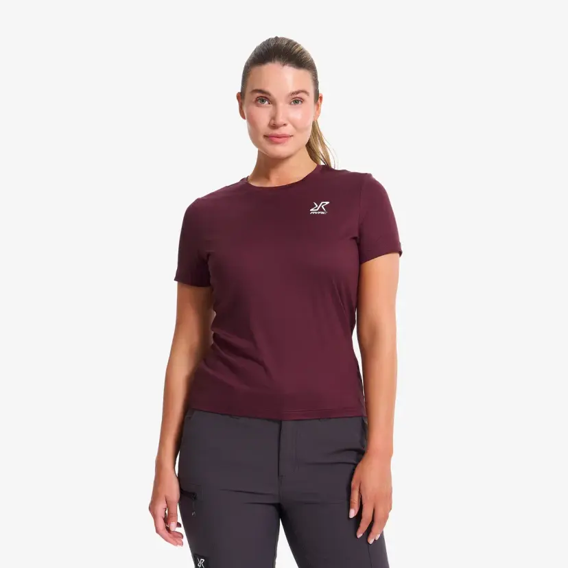 RevolutionRace Mission T-shirt Dame Mauve Wine