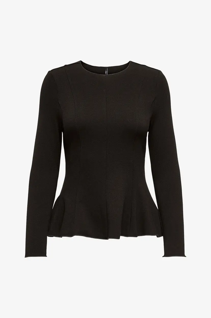 ONLY Topp onlKenya L/S Peplum Top Jrs - Brun