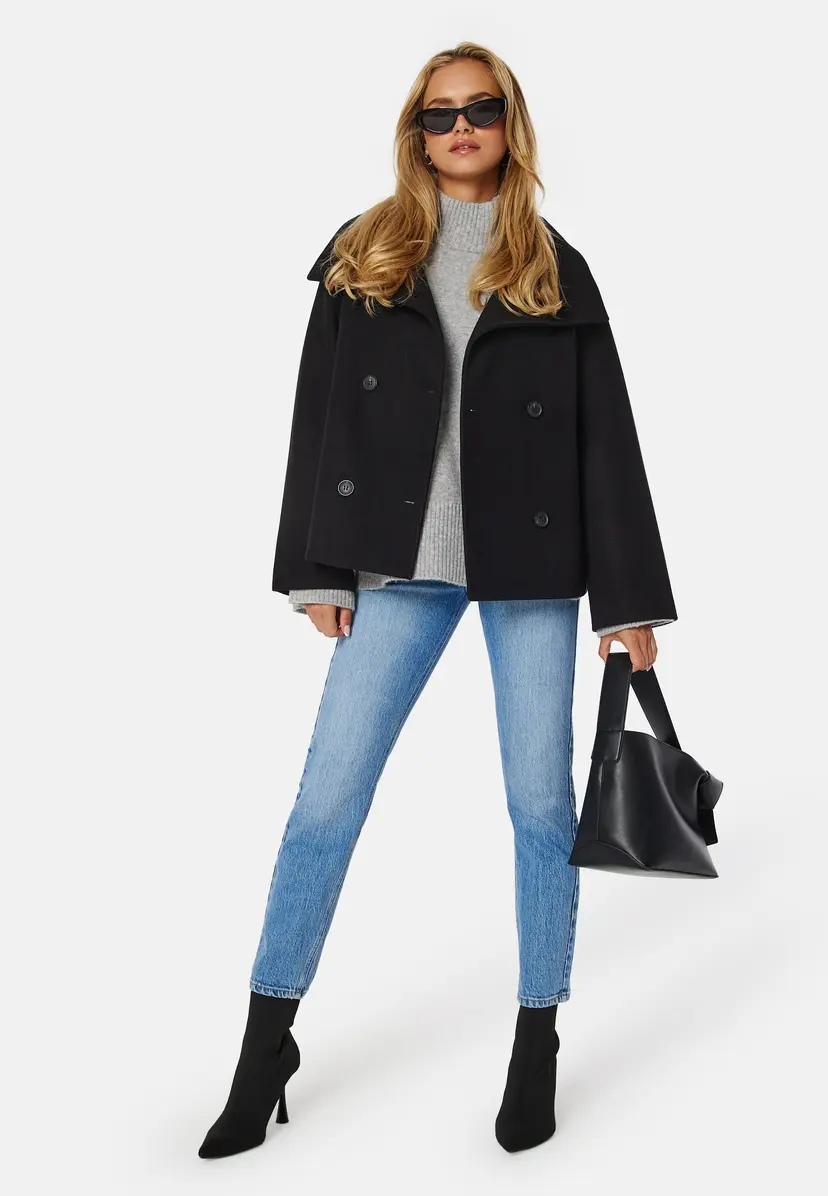 Bubbleroom Ava High Neck Short Coat