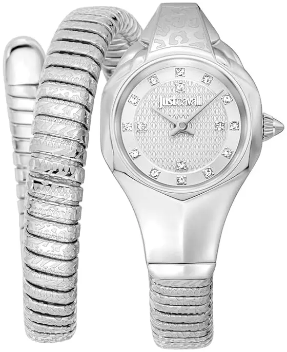 Just Cavalli Just Cavalli Dameklokke JC1L270M0015 Signature Sølvfarget/Stål Ø22