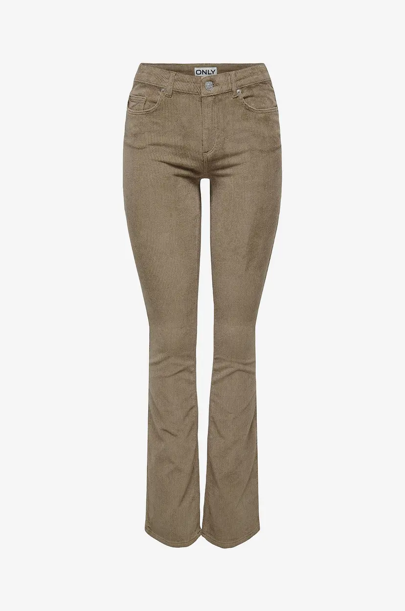 ONLY Manchester-bukser  Onlmary-Global Mid Cord Flared Pnt - Brun