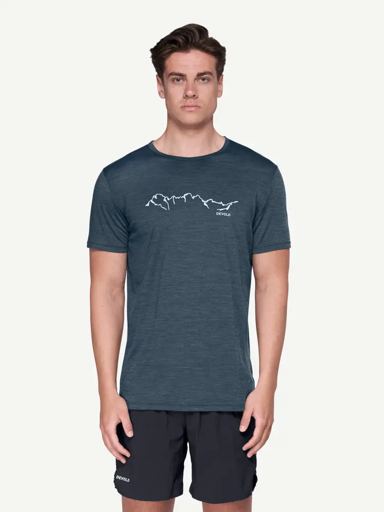 Devold Devold - Active Skyline T-skjorte Herre - Medium - Blå