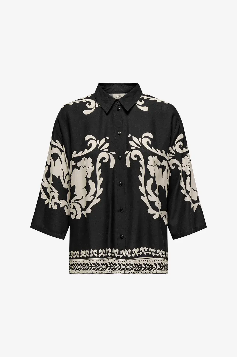 JDY Skjorte jdyMaggie Life Loose 3/4 Shirt Wvn - Svart