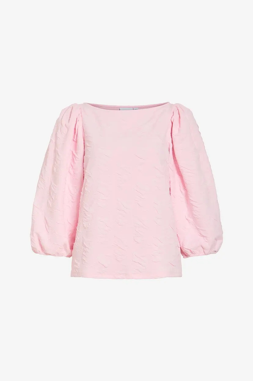 Vila Topp viDevera Boatneck 3/4 Jacquard Top/ - Rosa