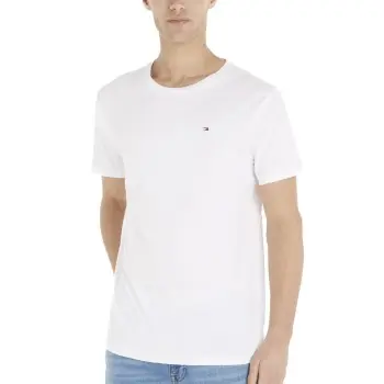Tommy Hilfiger Tommy Hilfiger Cotton Icon Crew Neck SS Hvit økologisk bomull Herre