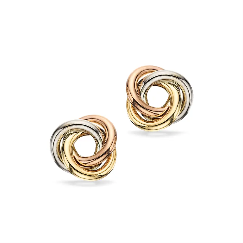 Scrouples Scrouples - 8 kt. guld øreringe med 3 farver - 115053s