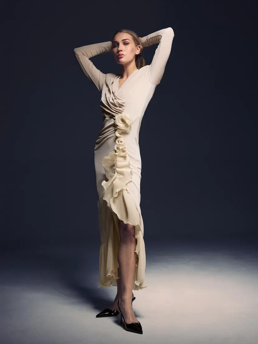 RAVN RAVN Dion Dress Pearled Ivory - XS