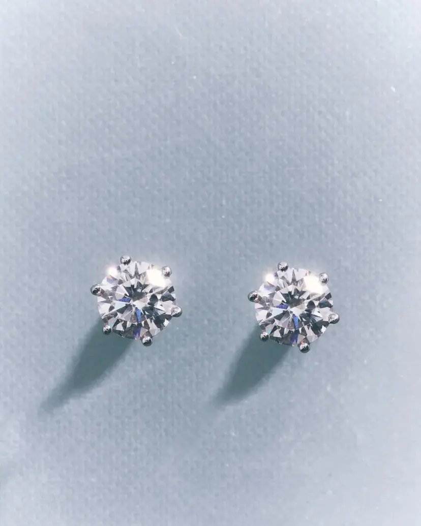 ANI Jewels Stud Earrings 8mm Silver