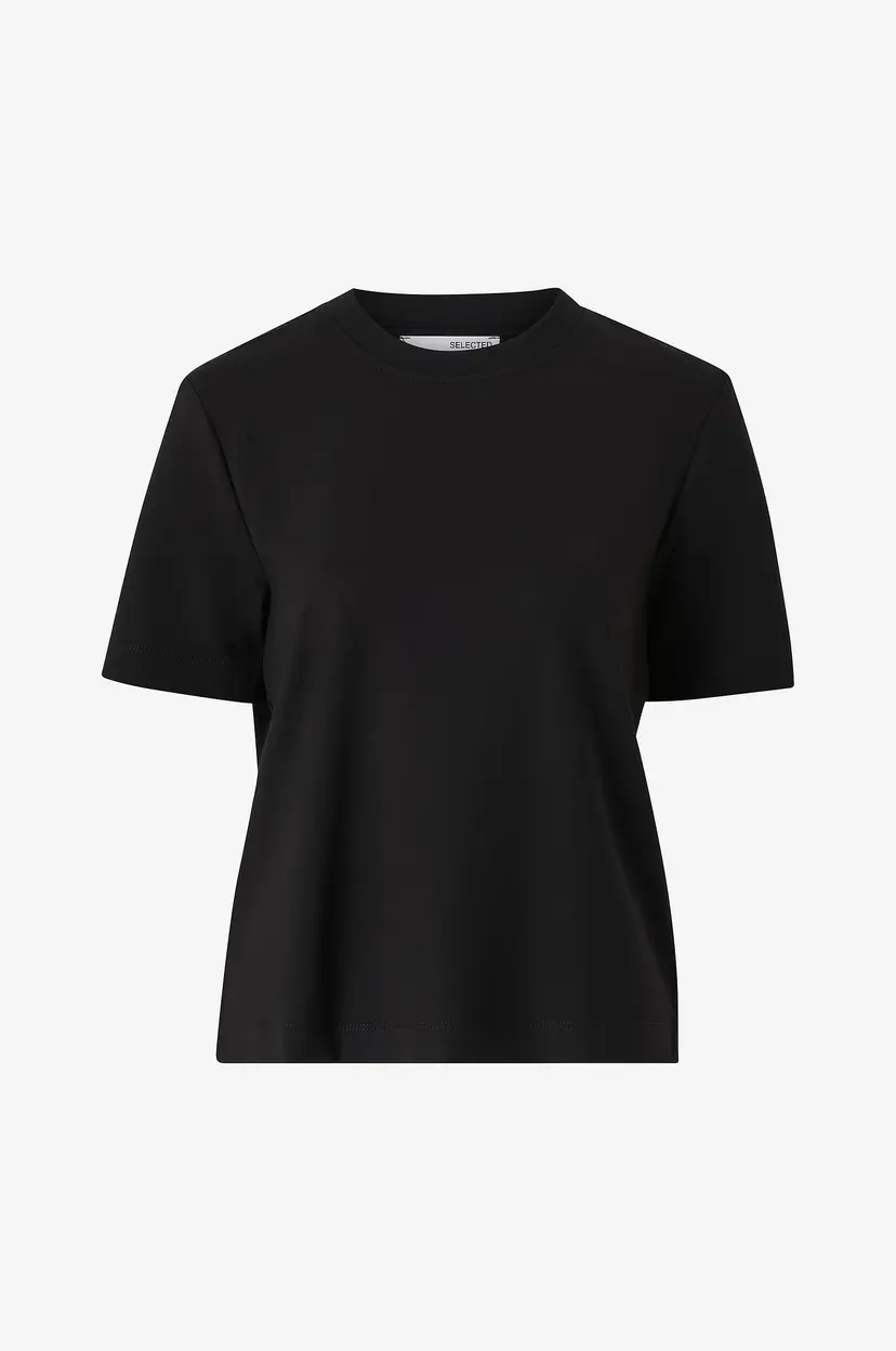 Selected Women Topp slfShelly SS Boxy Tee - Svart