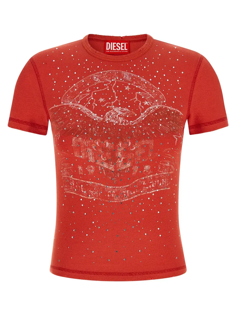 Diesel Diesel T-skjorter – Rød