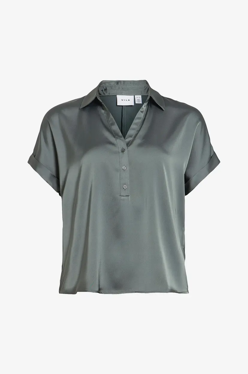 Vila Bluse viEenna Ravenna S/S - Grønn