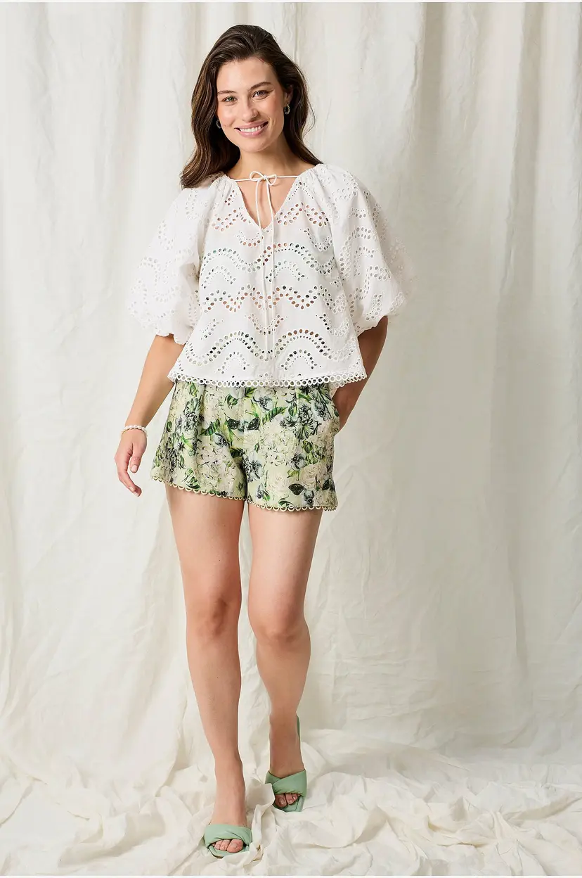 Joelle Shorts Rhodos Linen - Grønn