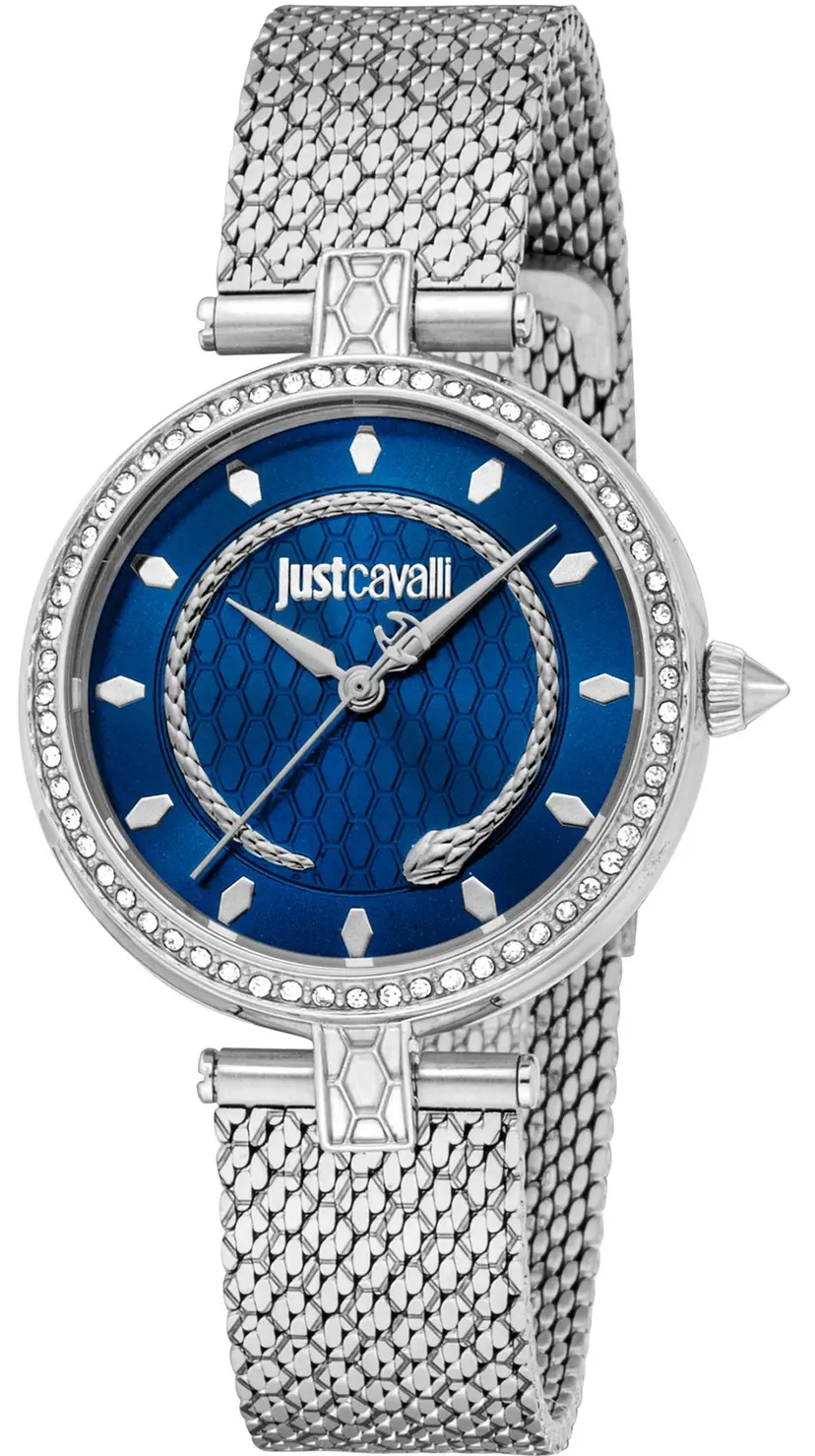 Just Cavalli Just Cavalli Dameklokke JC1L240M0015 Glam Chic Blå/Stål Ø32 mm