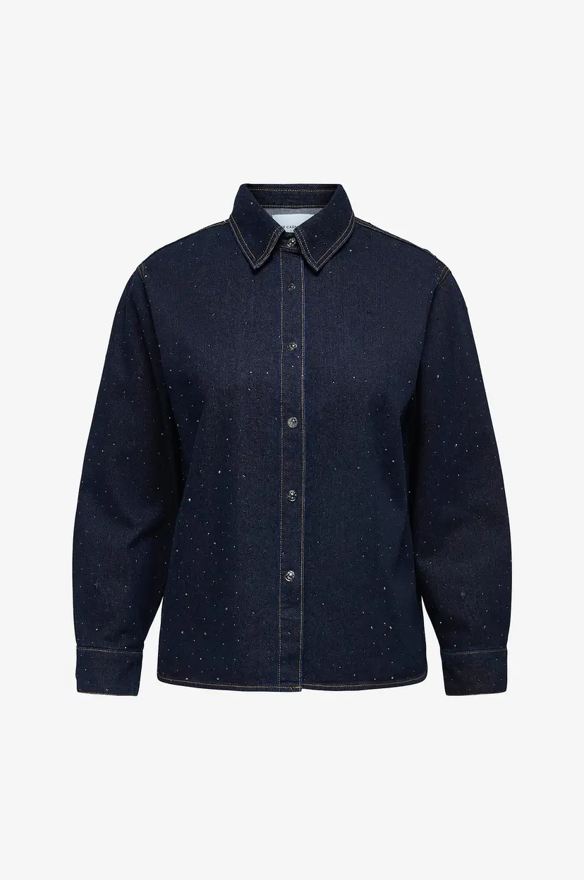 Only Carmakoma Denimskjorte carMaggie May LS RS Rinse - Blå