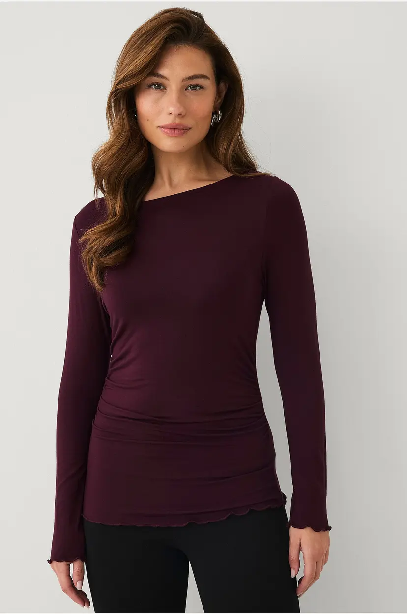 Ellos Collection Topp med drapering - Brun