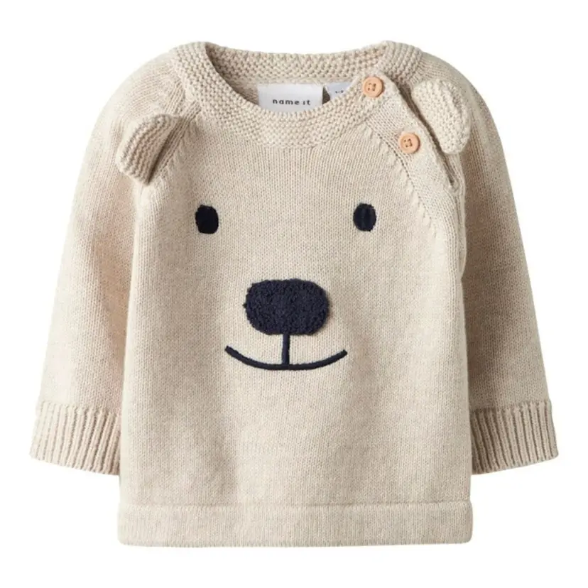 NAME IT Name It - Genser Baby Knit Ready Peyote Melange