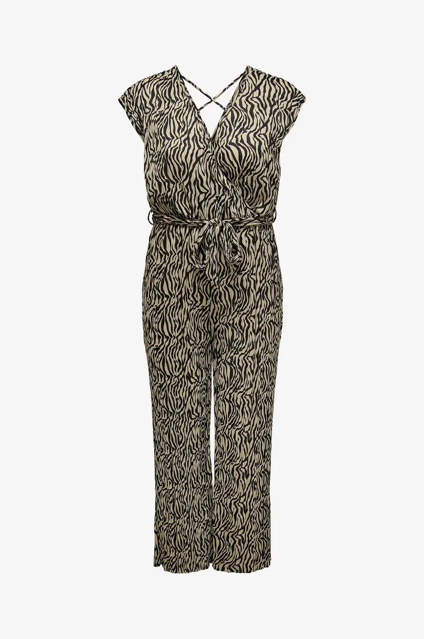 Only Carmakoma Jumpsuit carSafari Life S/L Jumpsuit Jrs - Beige