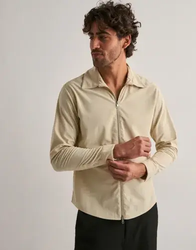 Ciszere Ciszere Aden Cord Zip Kordfløyelskjorter Beige