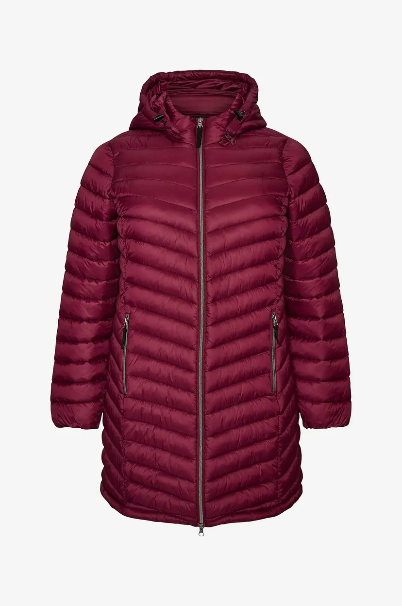 Zizzi Jakke mSally L/S Coat - Rød