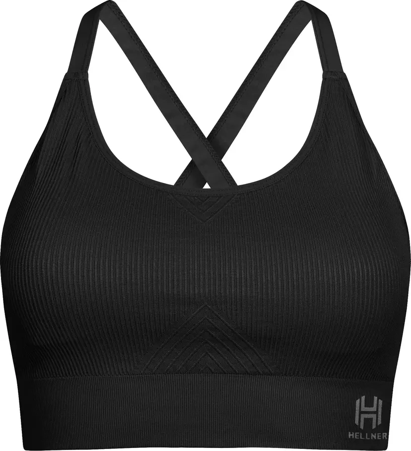 Hellner Hellner Women's Seamless Tech Sport Bra Black Beauty