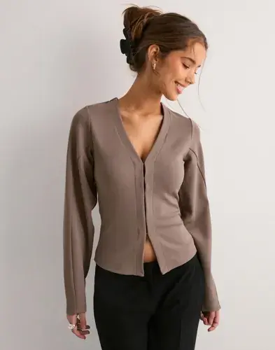 Nelly Nelly - Brun - Waist Focus Cardigan