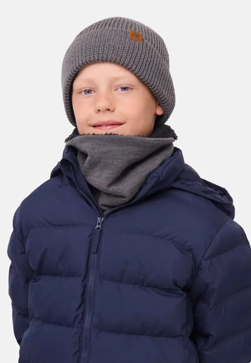 DANISH ENDURANCE MERINOULD HALSEDISSE MED FLEECE FOR TIL BØRN AF DANISH ENDURANCE MØRKEGRÅ