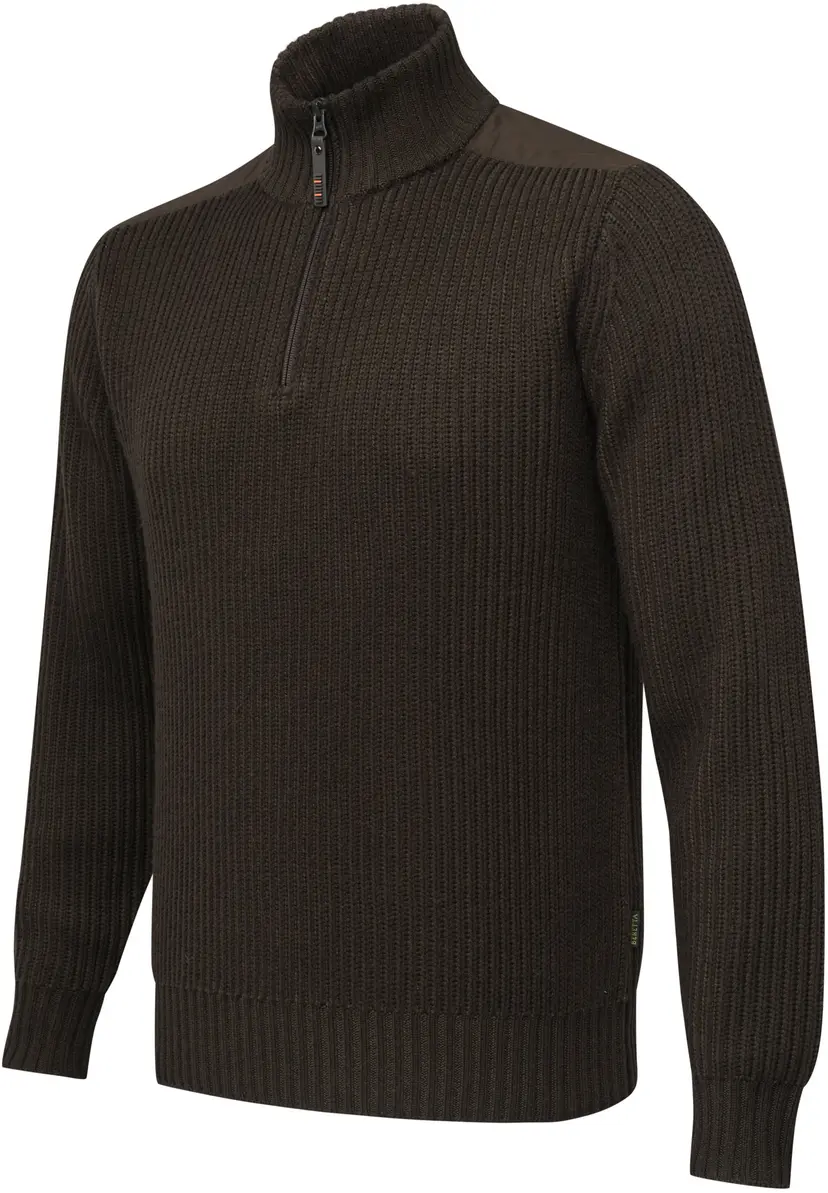 Beretta Beretta Dover Half Zip Tech Sweater Brown Bark & Moss