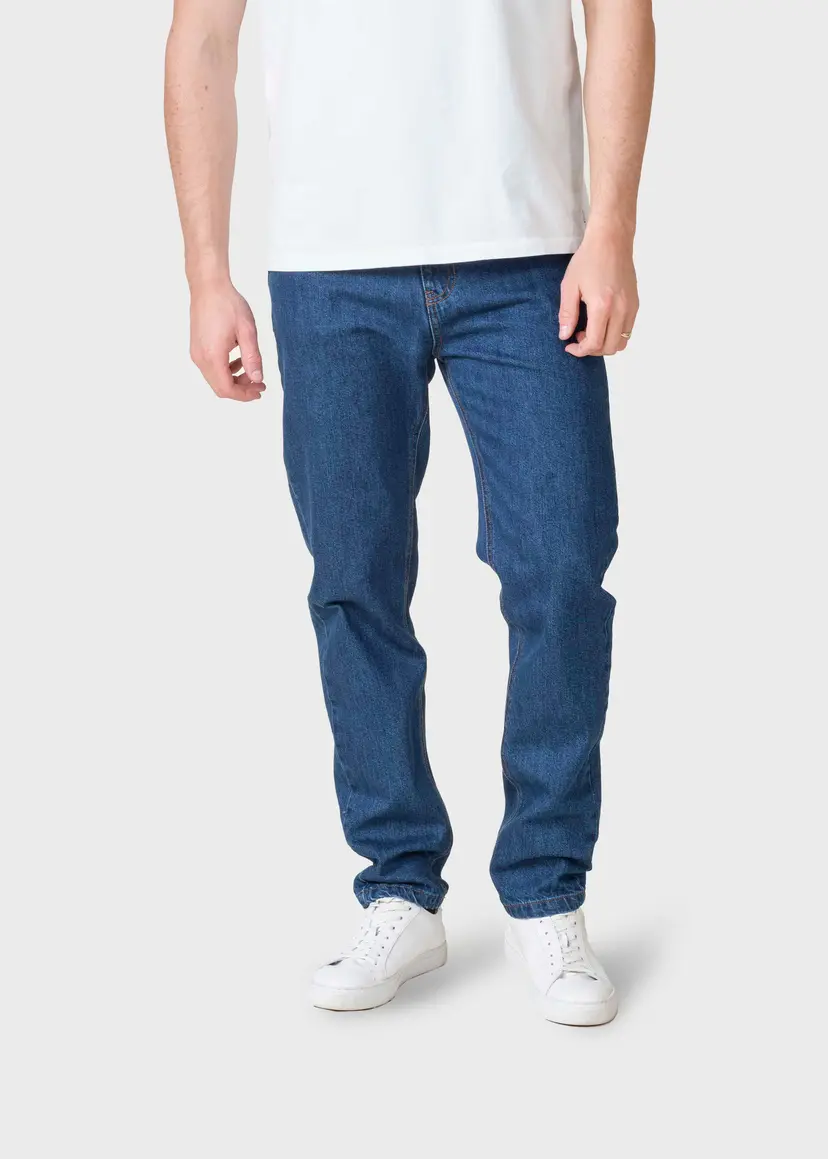Klitmøller Collective ApS Dan denim pants - Dark blue stonewash