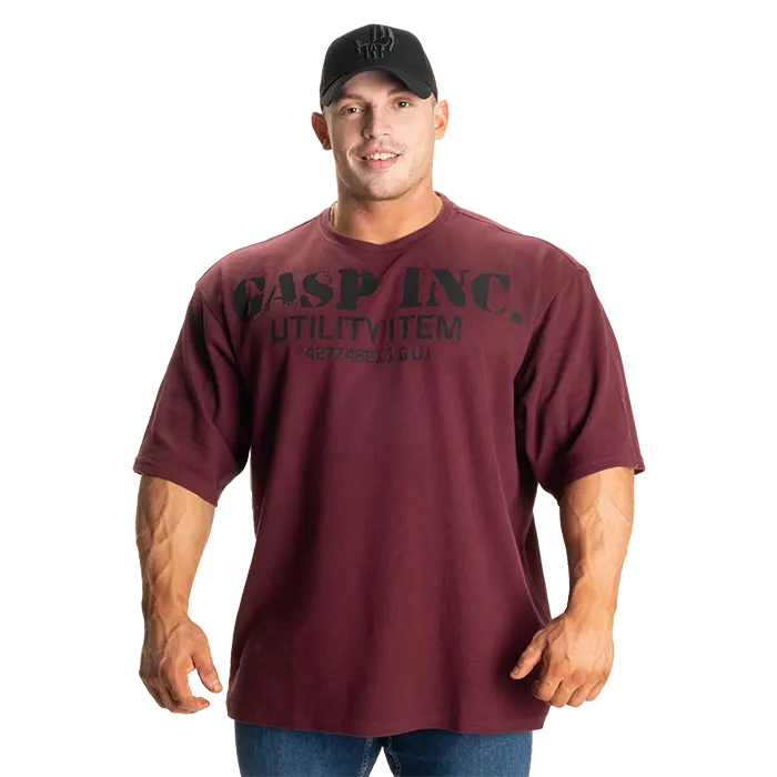GASP Iron Thermal Tee, Maroon