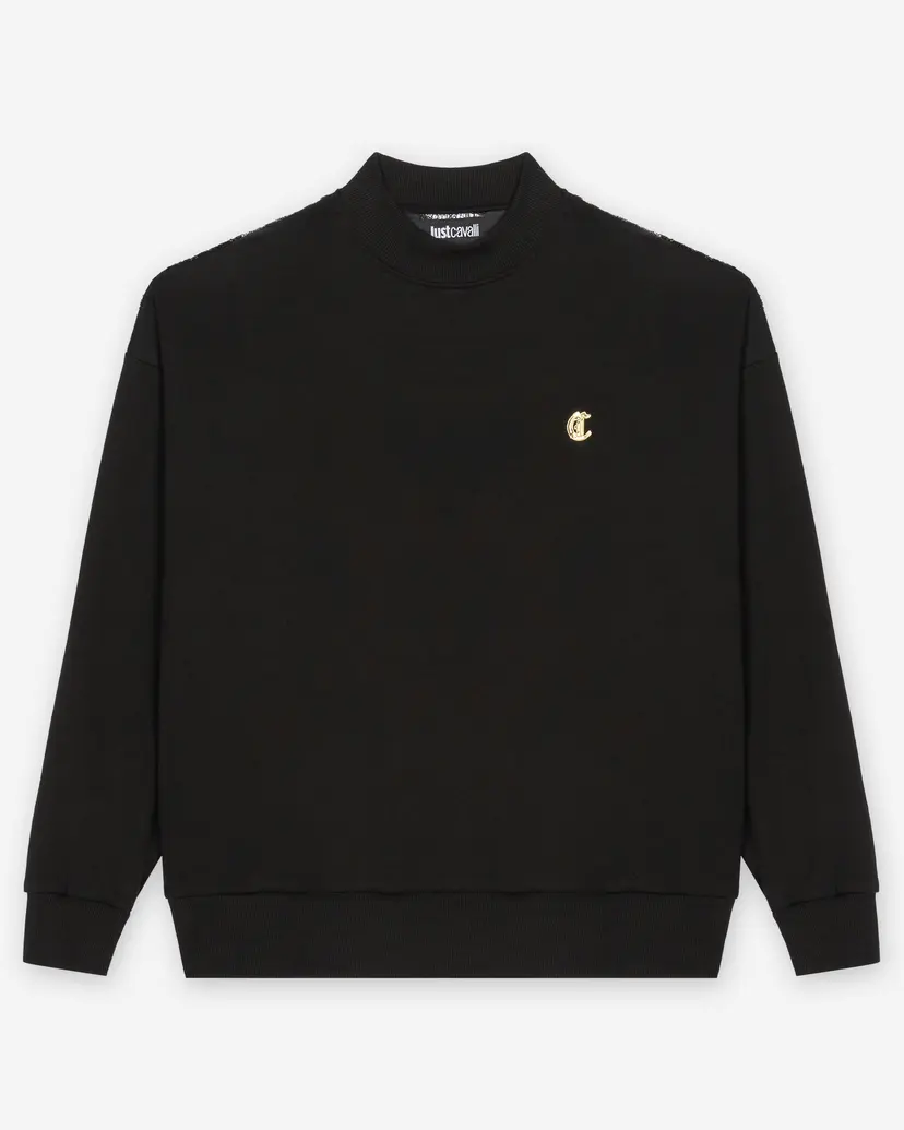 Just Cavalli Just Cavalli Over Tiger Paillette Black Sweater