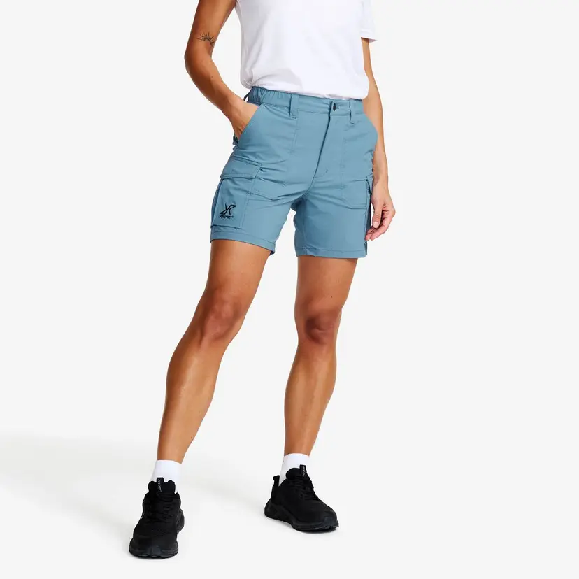 RevolutionRace Adventure Cargo Stretch Shorts Dame Captain's Blue/Peyote