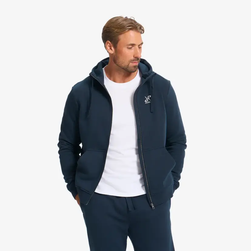 RevolutionRace RVRC Full-zip Hoodie Herre Deep Navy