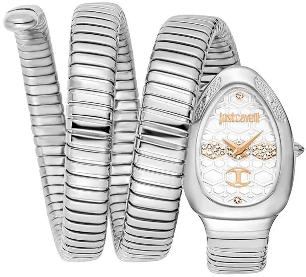 Just Cavalli Just Cavalli Dameklokke JC1L232M0015 Signature Sølvfarget/Stål