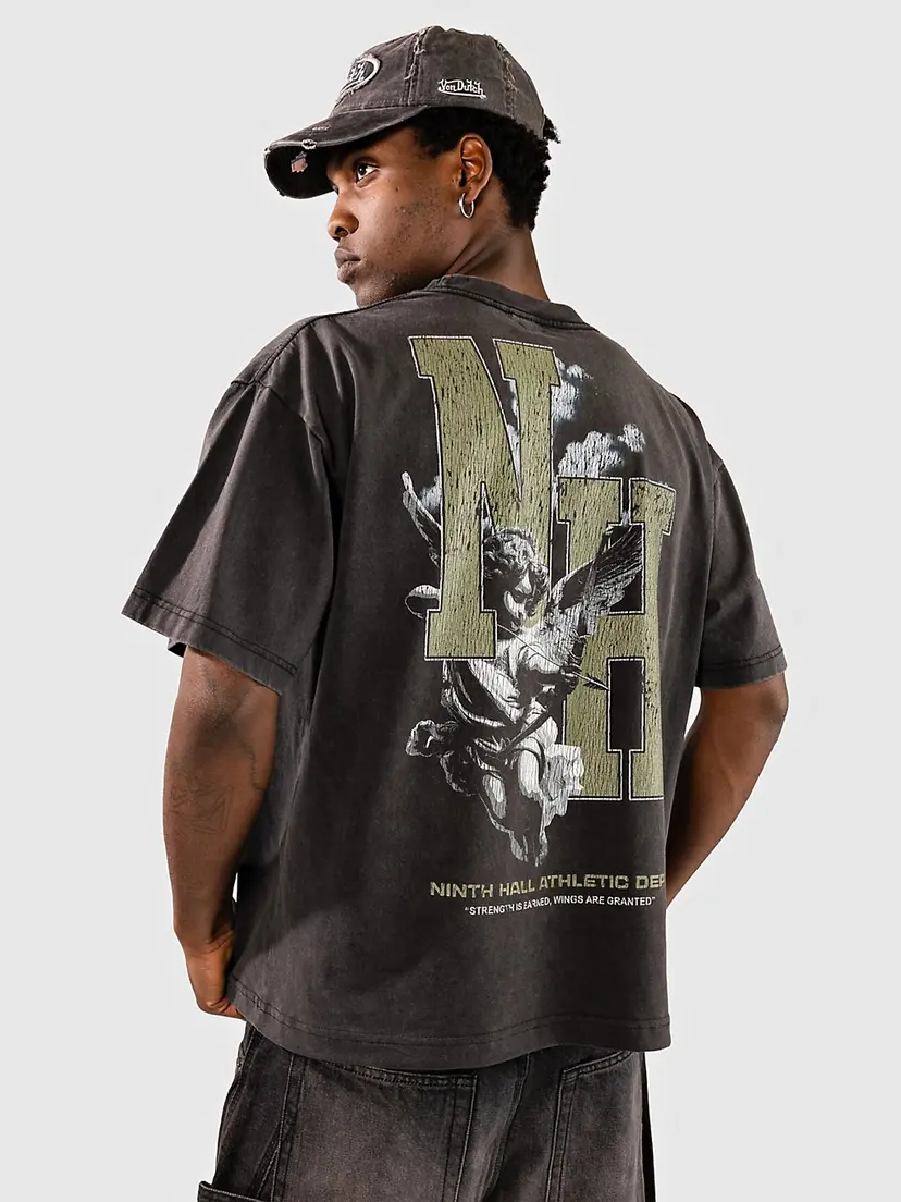 Ninth Hall Ninth Hall Campus Classic Vol.2 Cropped T-skjorte svart