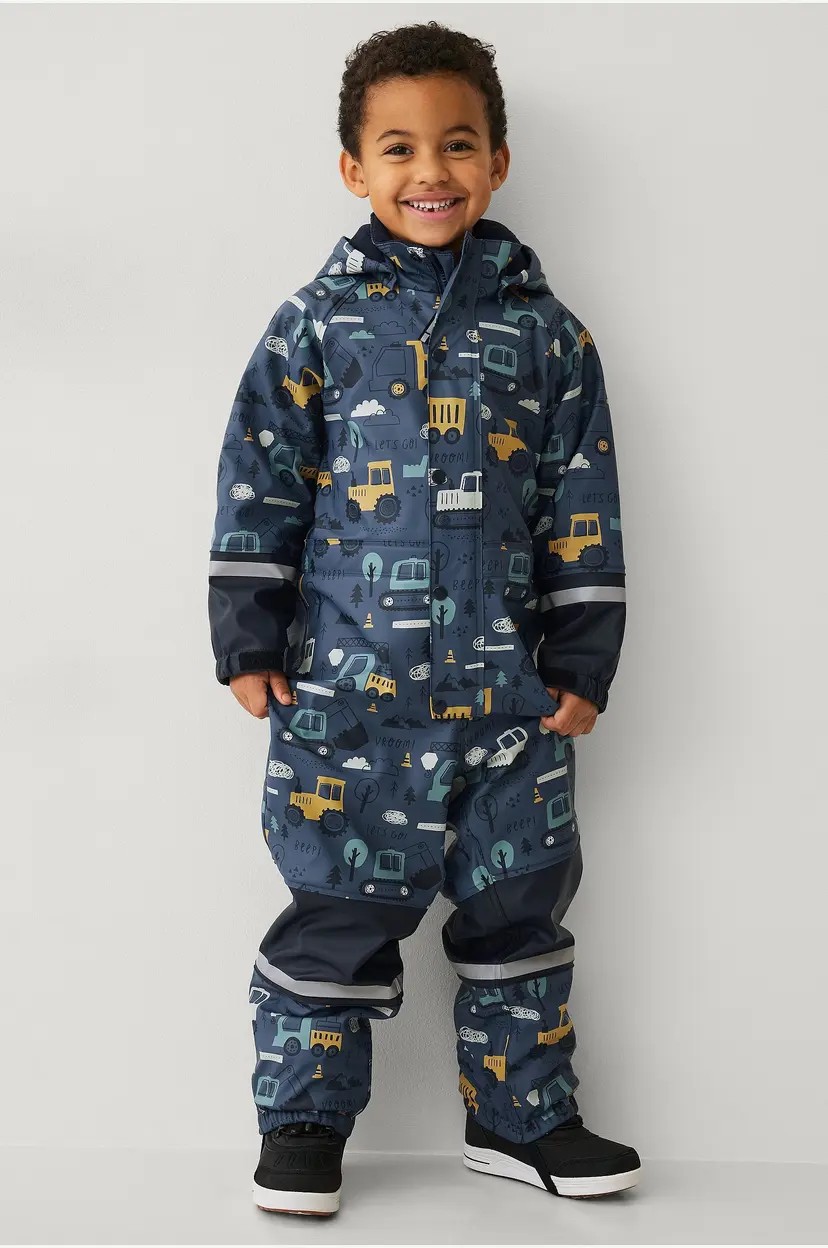 Ellos Collection Regndress med fleece-fôr - Blå